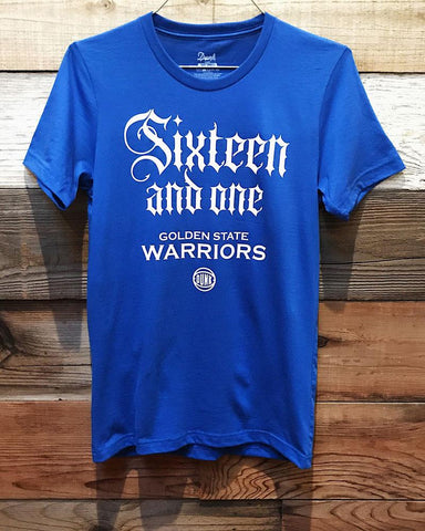 Golden State Warriors 16-1 Champions T-Shirt - Royal