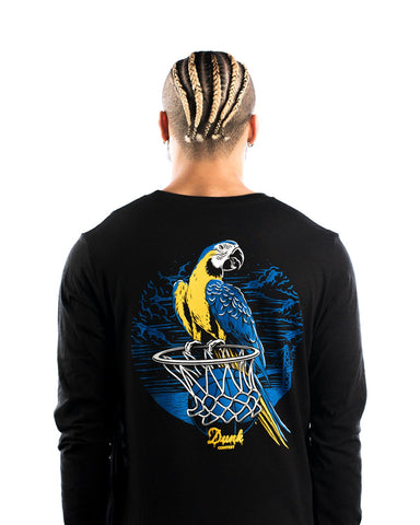 Macaw Long Sleeve T-Shirt- Black