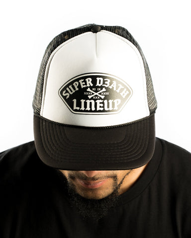Super Death Lineup Trucker Hat - Black/White