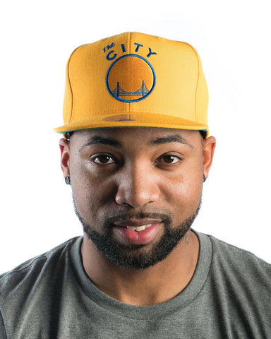 Golden State Warriors - Yellow Wool Solid 2 Snapback HWC
