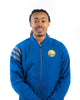 Mens Golden State Warriors Tip-Off Full Zip Jacket - Royal Blue Mens Golden State Warriors Tip-Off Full Zip Jacket - Royal Blue