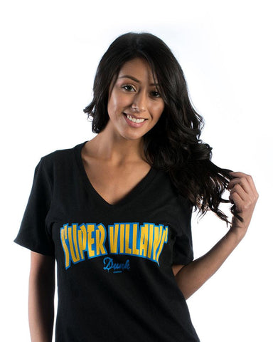 Super Villains V-Neck T-Shirt - Black