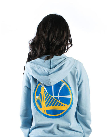 Warriors Hoodie Sweatshirt- Blue Heather