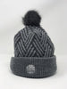 Golden State Warriors - Crossed Out Texture Pattern Knit Fur Pom Beanie - Gray Golden State Warriors - Crossed Out Texture Pattern Knit Fur Pom Beanie - Gray