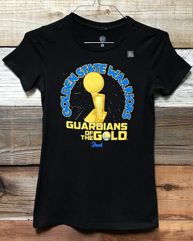 Warriors Women's Guardians of the Gold Trophy T-Shirt - Black Heather