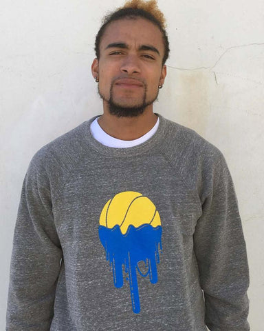 Bay Drips Crewneck Sweatshirt - Heather Gray