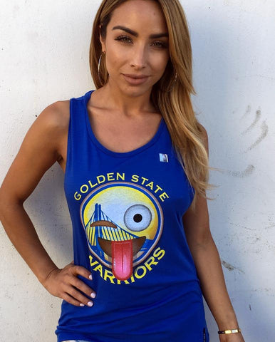 Golden State Warriors Tongue Emoji Tank- Royal Blue