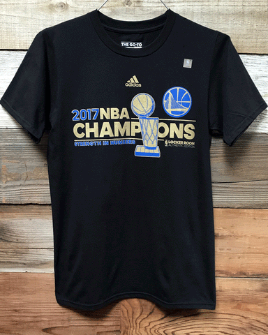 Golden State Warriors Adidas 2017 NBA Finals Champions Locker Room Tee - Black