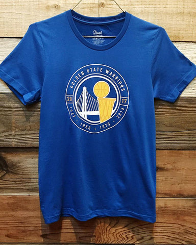 Golden State Warriors Dunk Contest Trophy Champions x5 T-Shirt- Royal Blue