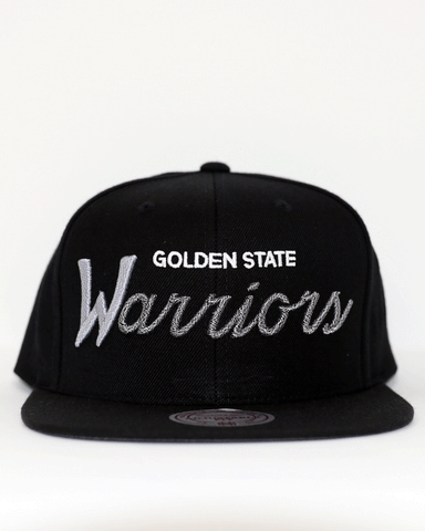 Golden State Warriors -Black & Grey Special Script Snapback
