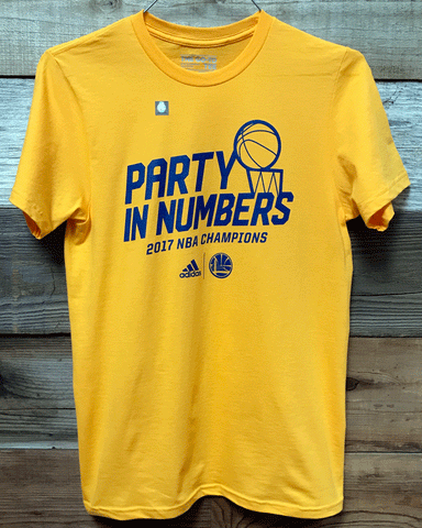 Golden State Warriors 2017 Party in Numbers Shirt - Yellow