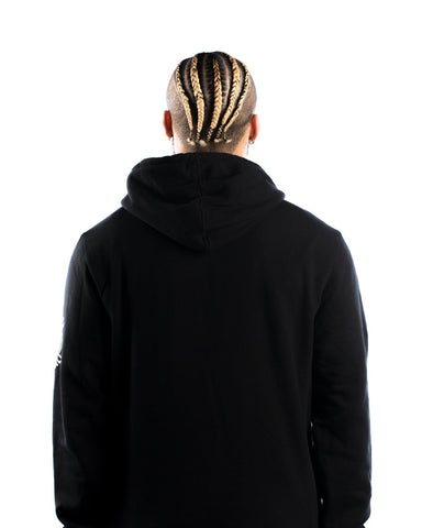 Warriors Basketball - Fully Laced Hoodie Sweatshirt - Black