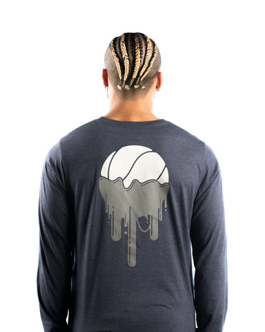 Hoya Drips Long Sleeve T-Shirt - Heather Slate