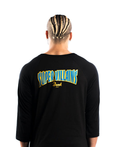Super Villains Raglan T-Shirt - Black