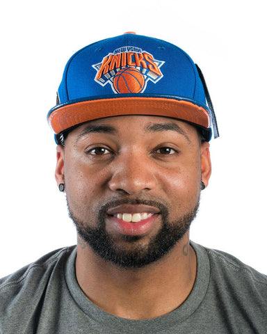 Knicks Team Logo Strapback Hat - Blue