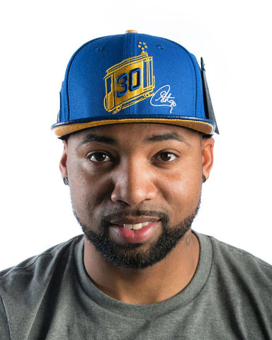 Warriors Stephen Curry Signature Trolley Strapback Hat