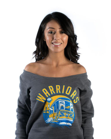 Trolly Wide Neck Sweatshirt -  Dark Gray Heather