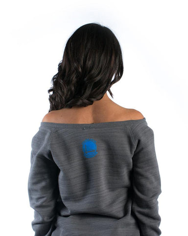Trolly Wide Neck Sweatshirt -  Dark Gray Heather