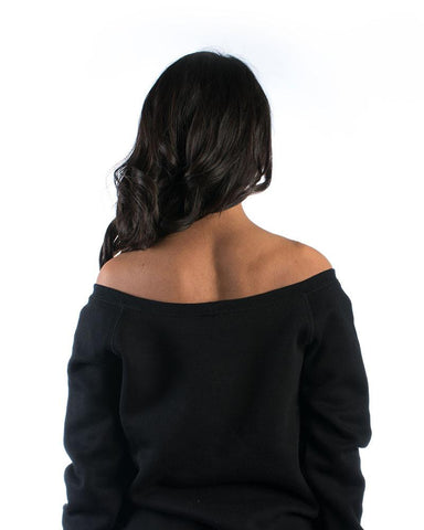 Super Villains Wide Neck Sweatshirt - Black