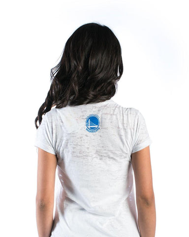Warriors Tongue Emoji T-shirt - White Burnout