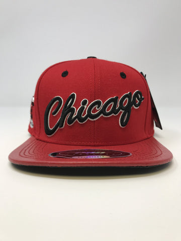 Chicago Bulls Retro Script Strap-back Hat